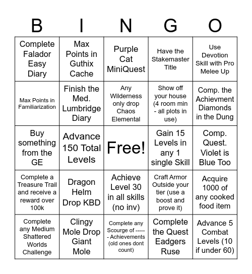 GIM Bingo Card
