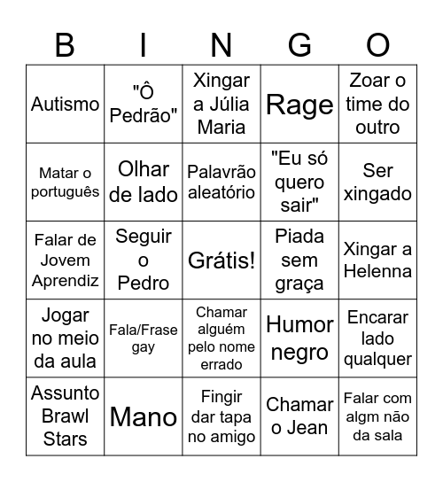 Bingo do Rômulo Bingo Card