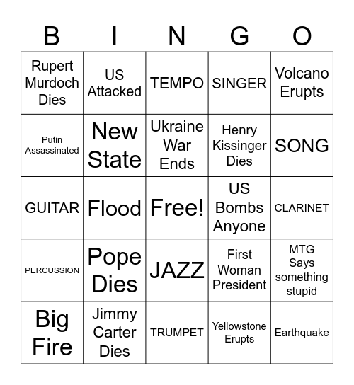 2024 Bingo Card