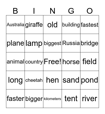 Bingo #9 Bingo Card