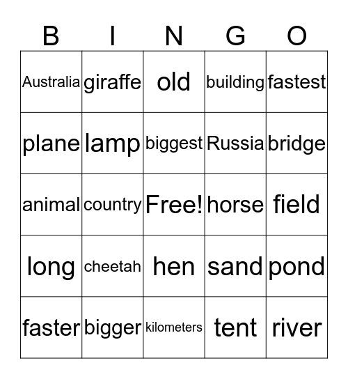 Bingo #9 Bingo Card