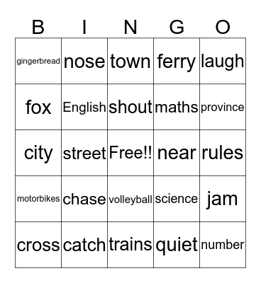 Bingo #11 Bingo Card