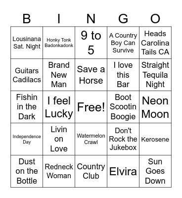 <<<<<Country>>>>> Bingo Card