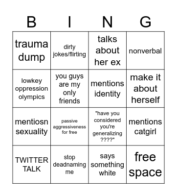 MARINETTE Bingo Card