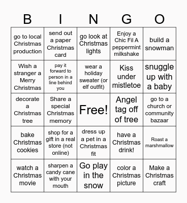 Christmas Bingo Card