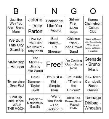 Singo Bingo Card