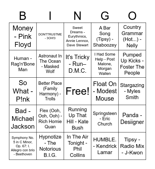 Money - Signo Bingo Card