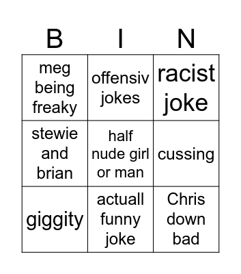 family gay Bingo Card