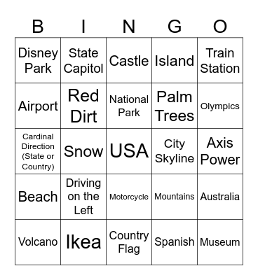 OpenGuessr Bingo Card