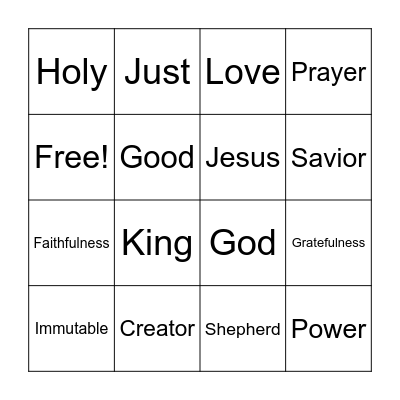 Thanksgiving Bingo Card