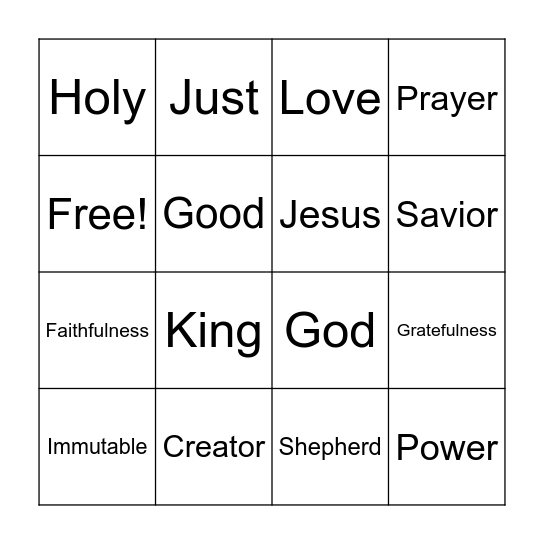 Thanksgiving Bingo Card