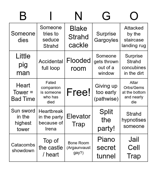 Stahd Bingo Card