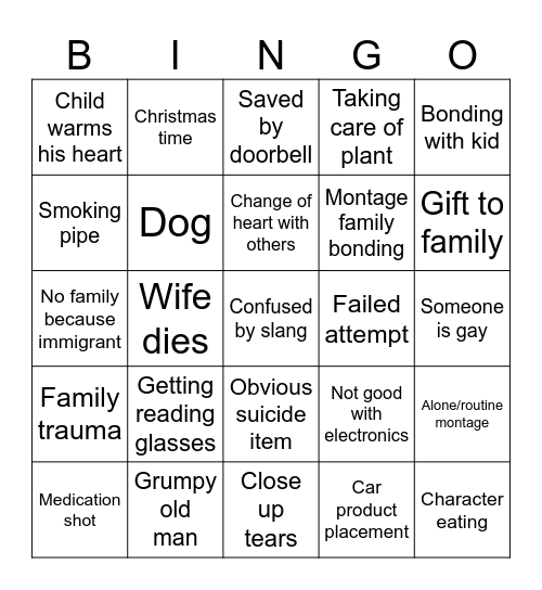 A man called otto Bingo Card