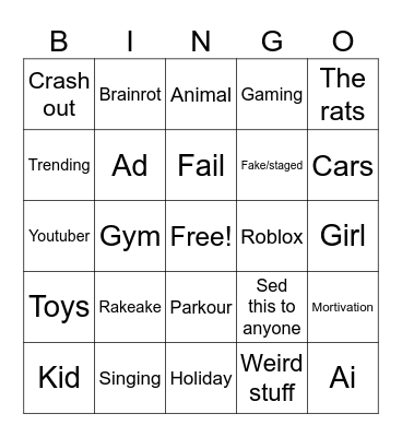 Insta bingo Card