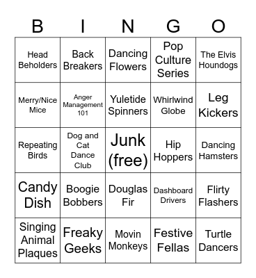 Gemmy Industries Bingo Card