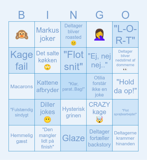 Bagedysten Bingo Card