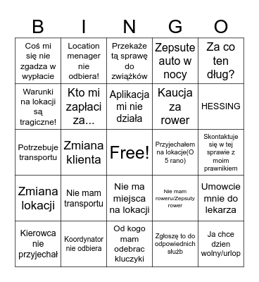 OTTO OSC Bingo Card