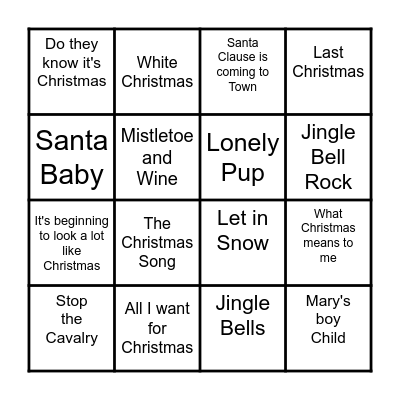 Christmas 2 Bingo Card