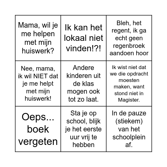 Brugger-Bingo Card