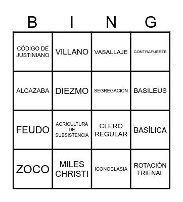 ¡BINGO! Bingo Card