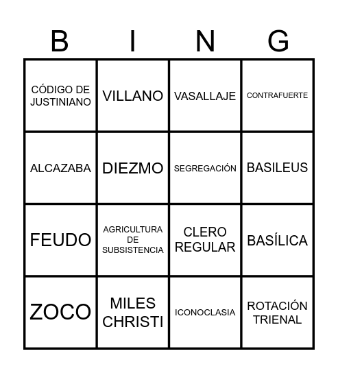 ¡BINGO! Bingo Card