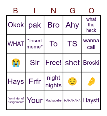 mi bb bingo Card