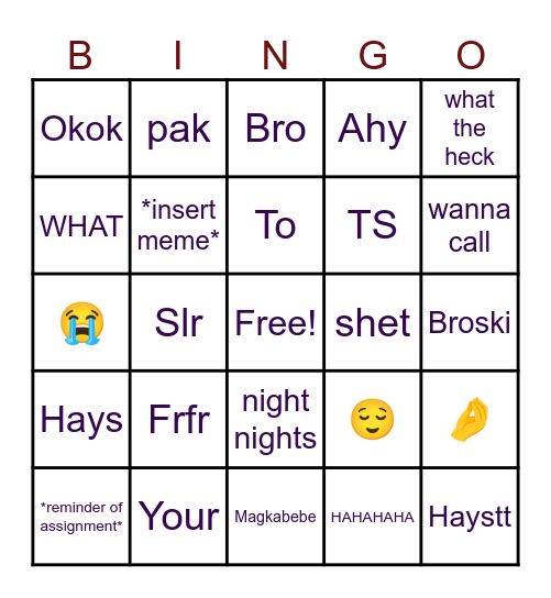 mi bb bingo Card