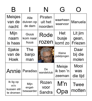 Gerard 60 jaar Bingo Card