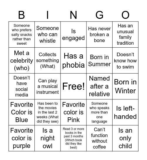 Bingo Card