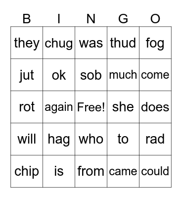 OG + Lesson 23 Bingo Card