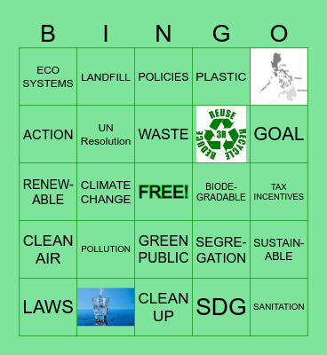 POLLUTION AWARENESS!! Bingo Card