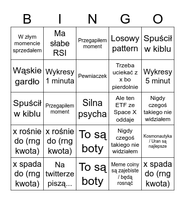 Mazgaj Bingo Card