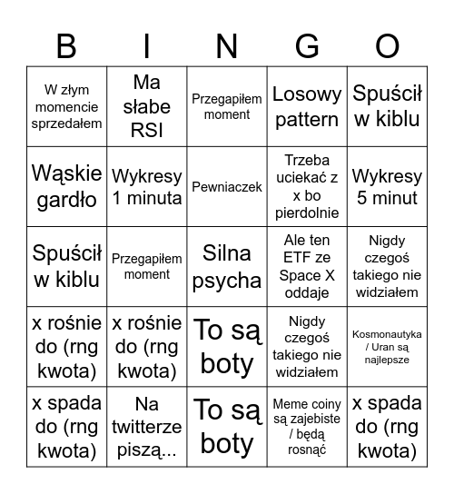 Mazgaj Bingo Card