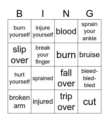 Feelings Bingo Card