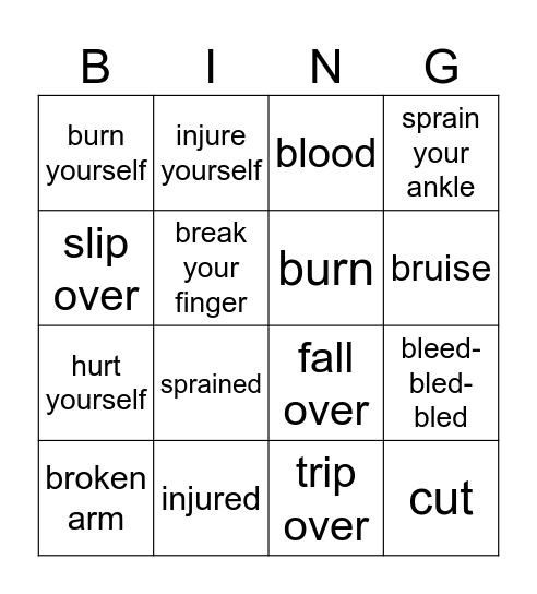 Feelings Bingo Card