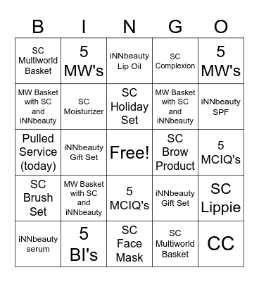 EVENT BINGO Card