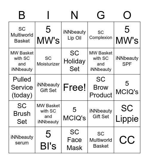 EVENT BINGO Card