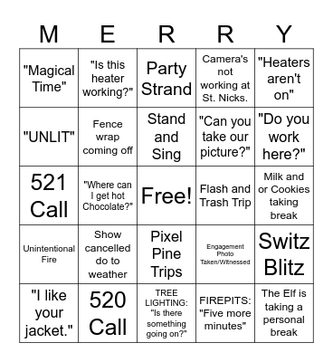 Winterfest Op Bingo Card