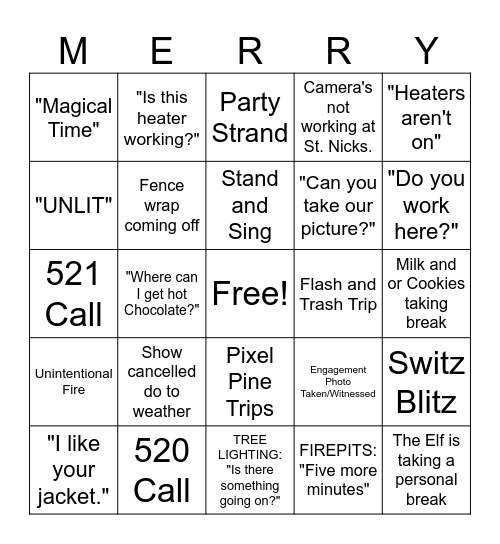 Winterfest Op Bingo Card