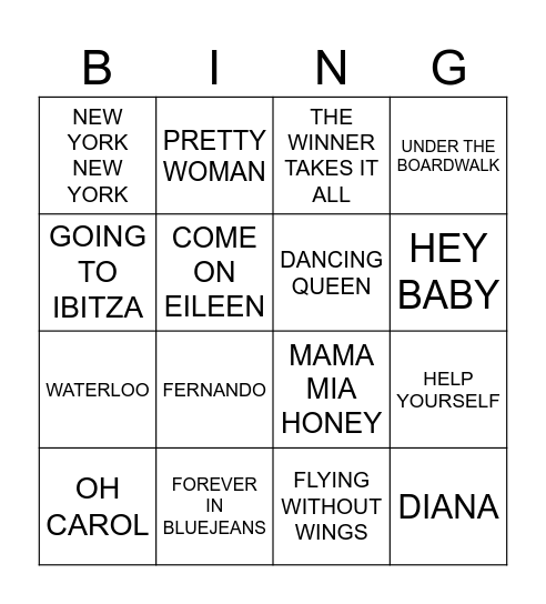 MORNING LADIES Bingo Card