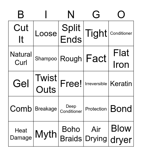 Protection Vs.Damage Bingo Card