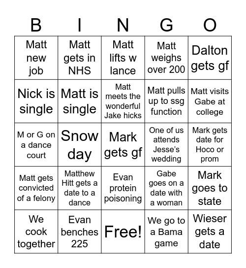 2025 Bingo Card