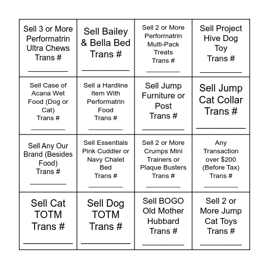 Black Friday Deals Bingo Card