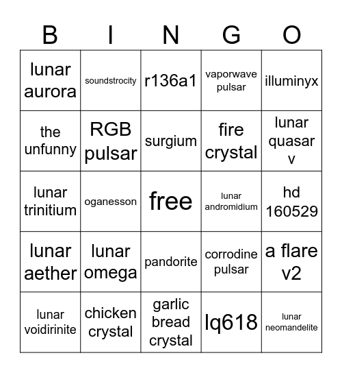 sw1 rex bingo Card