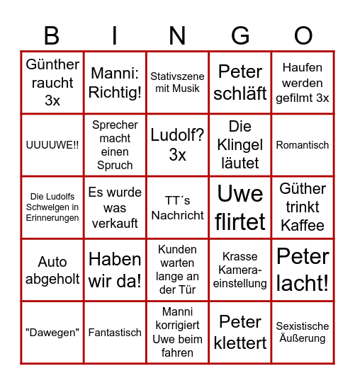 Die Ludolfs Bingo Card