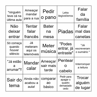 Bingo do careca Bingo Card