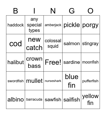 UGASJISNRWIA Bingo Card