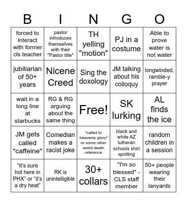 IRL: LEC Bingo Card