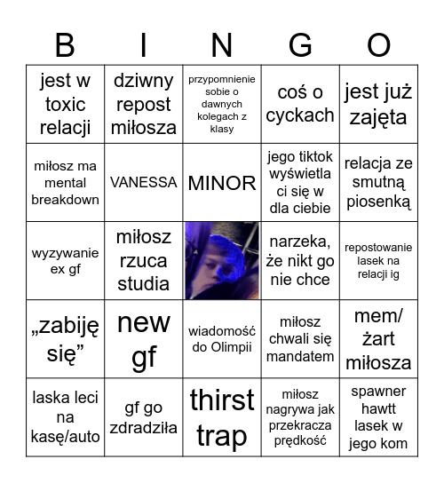 Miłoszowe bingo Card