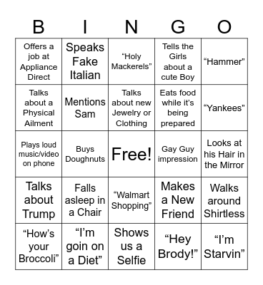 Poppy Bingo Card